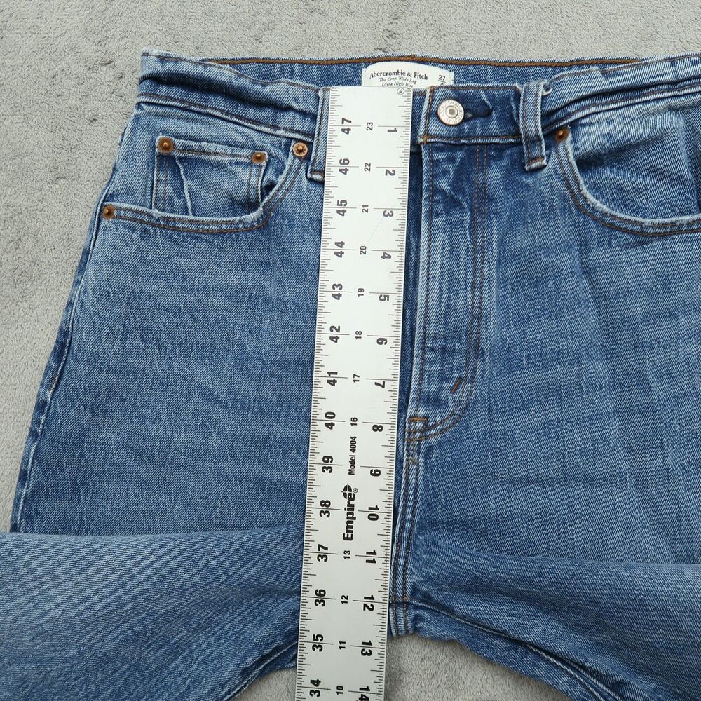 Abercrombie & Fitch Blue Wide Leg Jeans - Picture 10 of 16